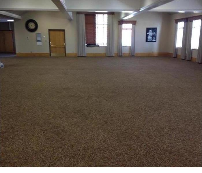 Community center with dirty carpets